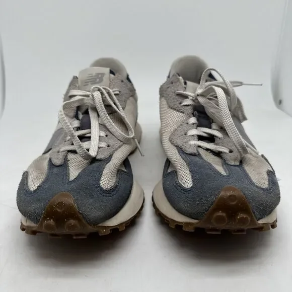 New Balance 327 Navy Blue Beige Suede Retro Low Running Shoes Sneakers Men Sz 10 - Picture 6 of 16